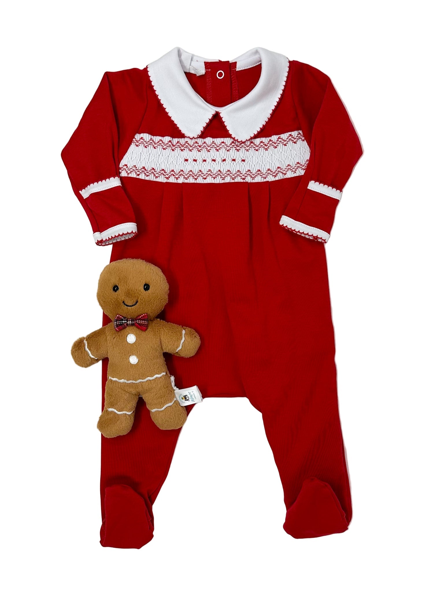 Chris and Eve's Classics Smocked Boy Footie Boys Outerwear Magnolia Baby