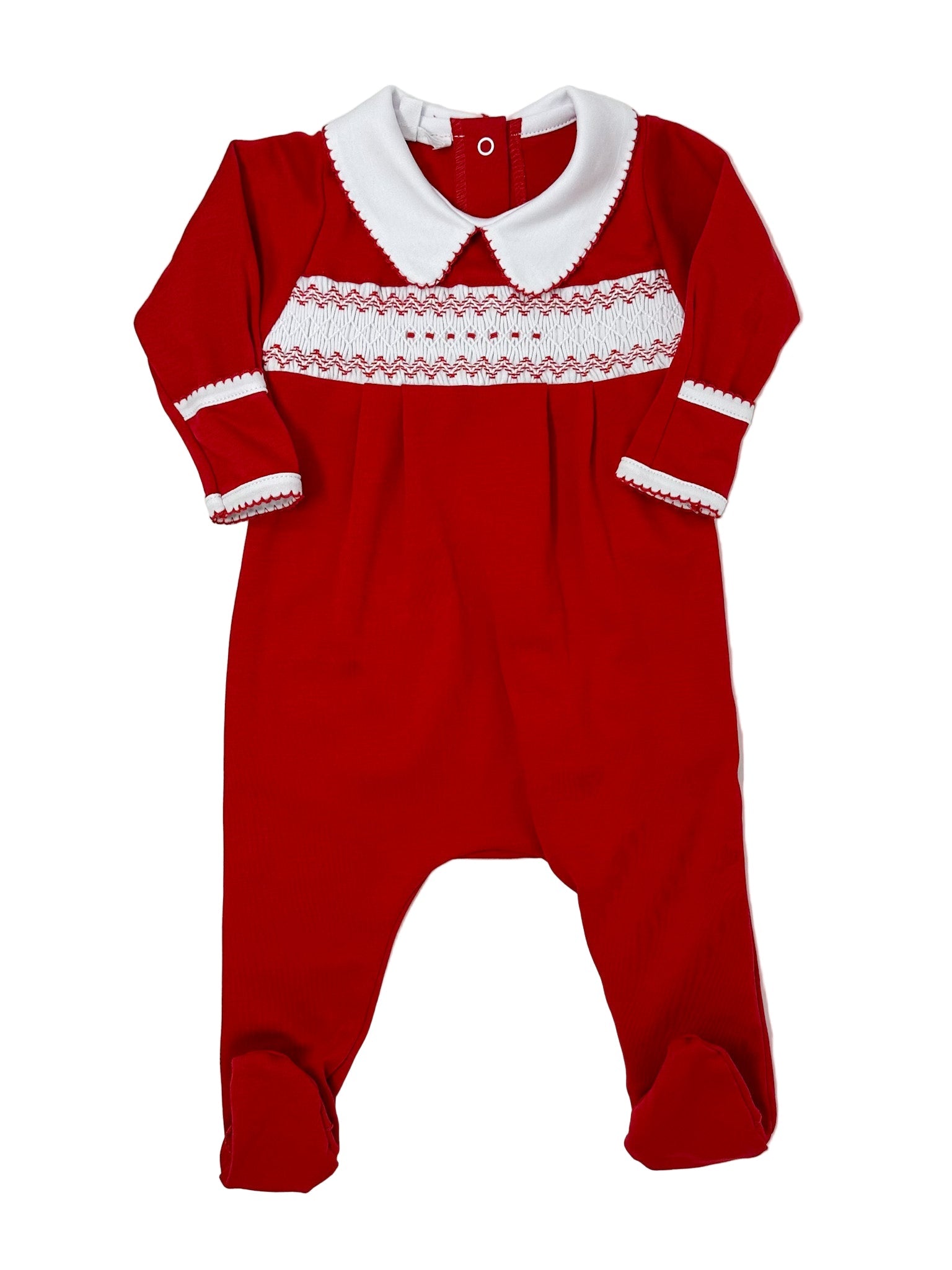 Chris and Eve's Classics Smocked Boy Footie Boys Outerwear Magnolia Baby