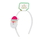 Christmas Acrylic Headbands - Assorted Seasonal Mudpie Pink Santa