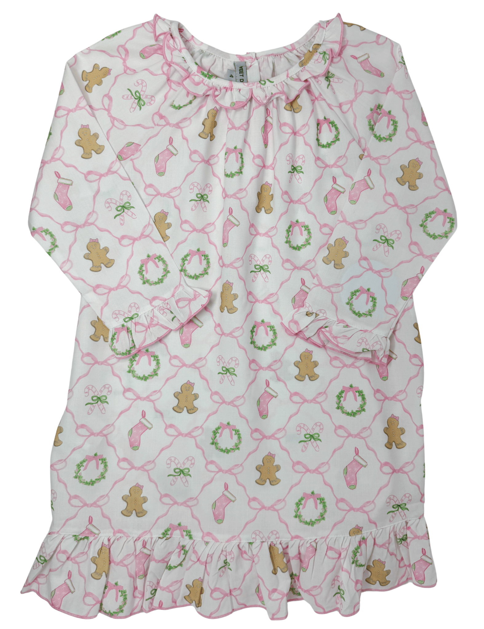 Christmas Bows Trellis Gown Kids Pajamas Sweet Dreams