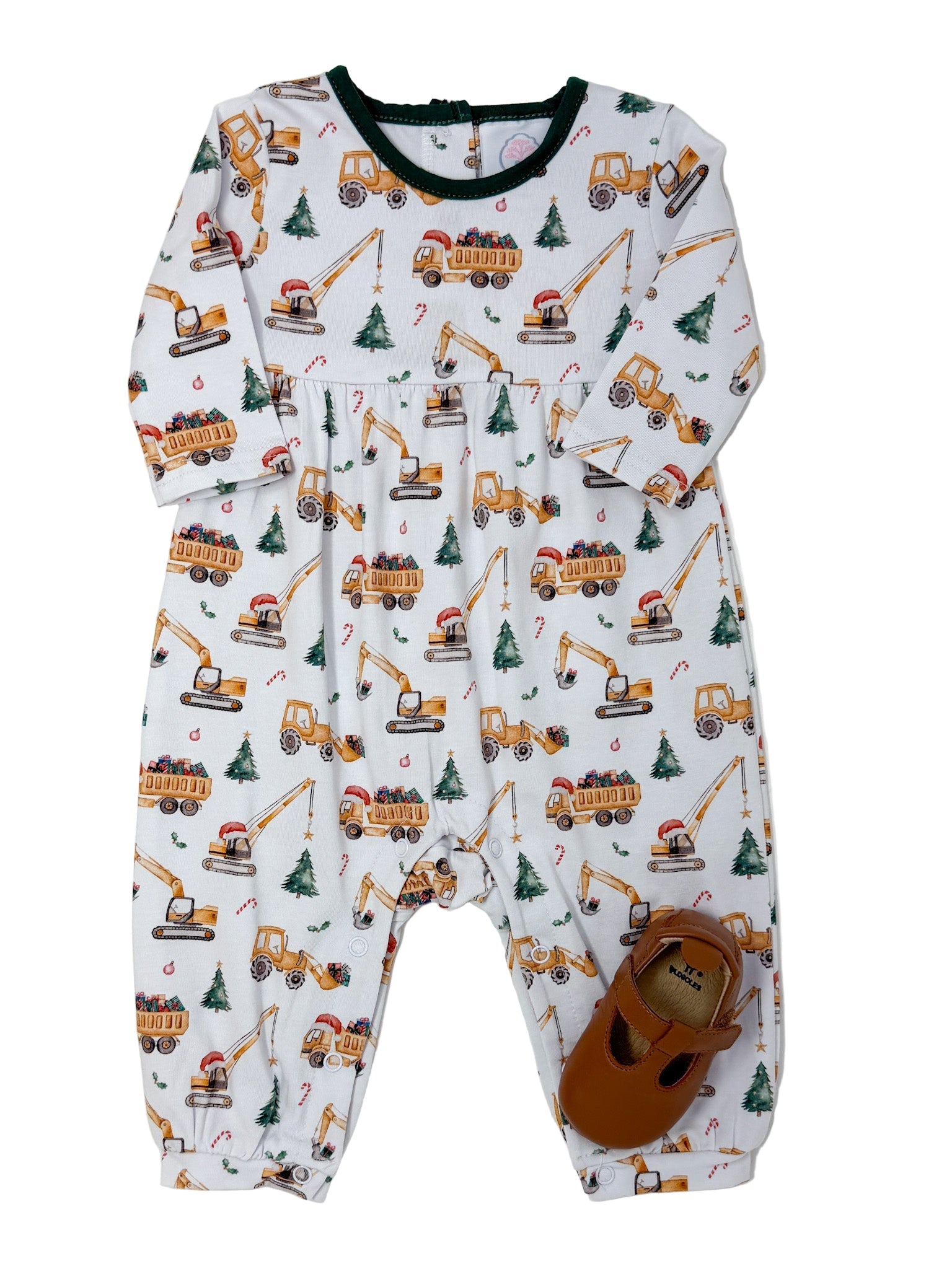 Christmas Construction Boys Parker Playsuit Boys Bubbles + Rompers Cypress Row
