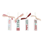 Christmas Ornaments Wood Set of 4 Seasonal Glory Haus