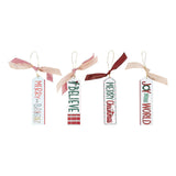 Christmas Ornaments Wood Set of 4 Seasonal Glory Haus