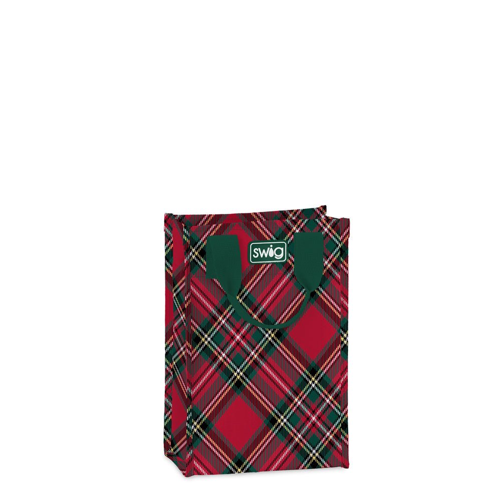 Christmas Plaid Reusable Gift Bag Kitchen + Entertaining Swig
