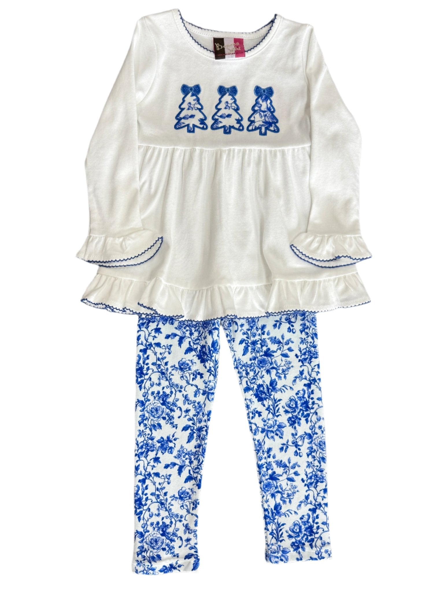 Christmas Tree Applique Legging Set Girls Sets Banana Split