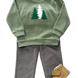 Christmas Tree Green Sweater Boys Sweaters + Sweatshirts Emma Jean