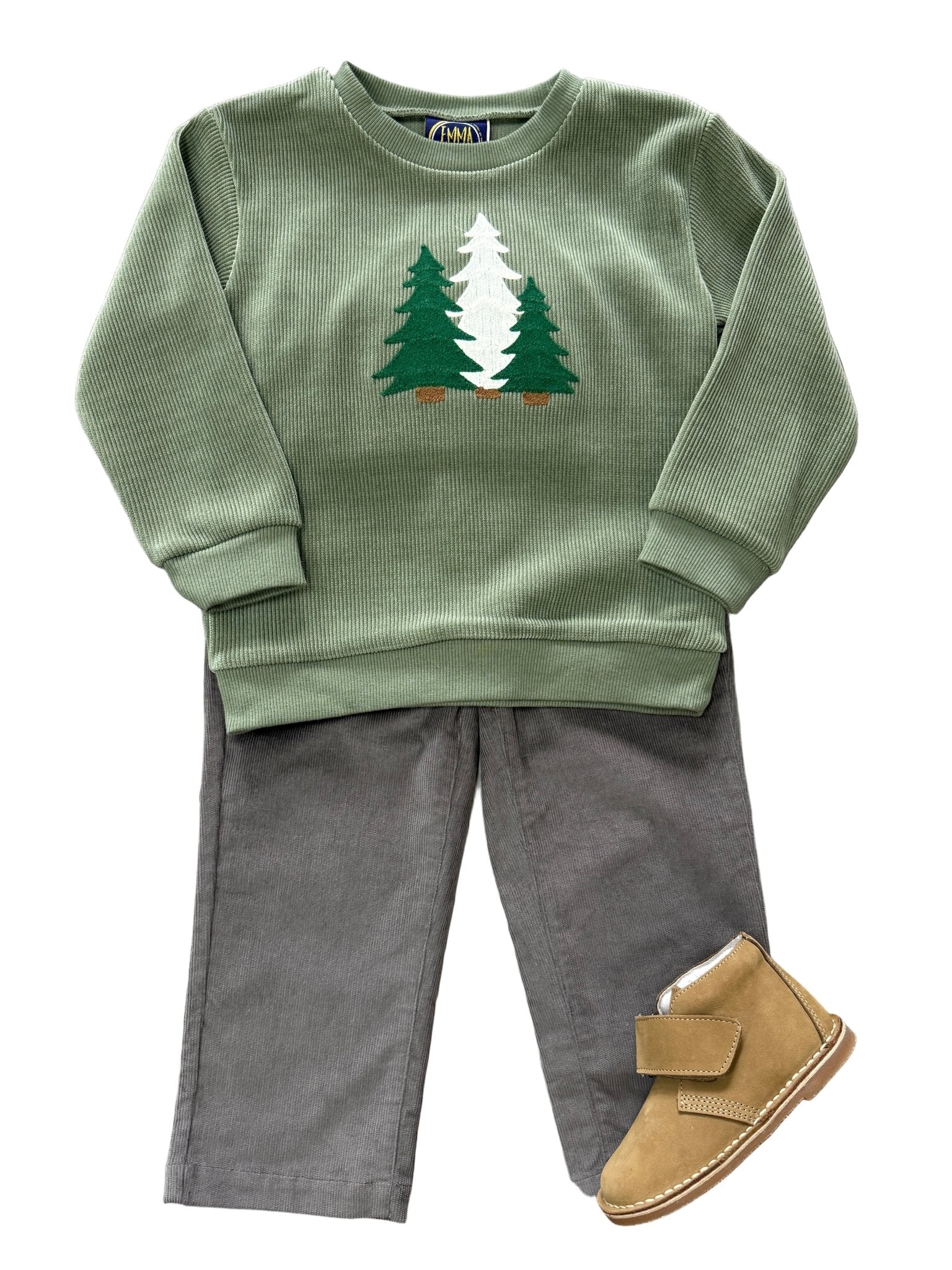 Christmas Tree Green Sweater Boys Sweaters + Sweatshirts Emma Jean