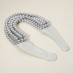 Chunky Beaded Layered Magnetic Necklace - Black Necklaces anbfashion