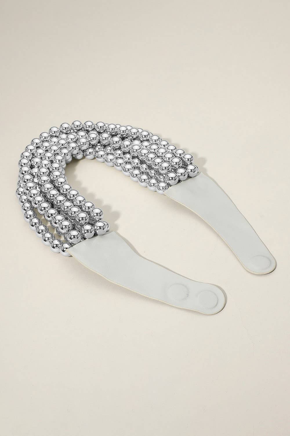 Chunky Beaded Layered Magnetic Necklace - Black Necklaces anbfashion