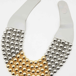 Chunky Beaded Layered Magnetic Necklace - Black Necklaces anbfashion