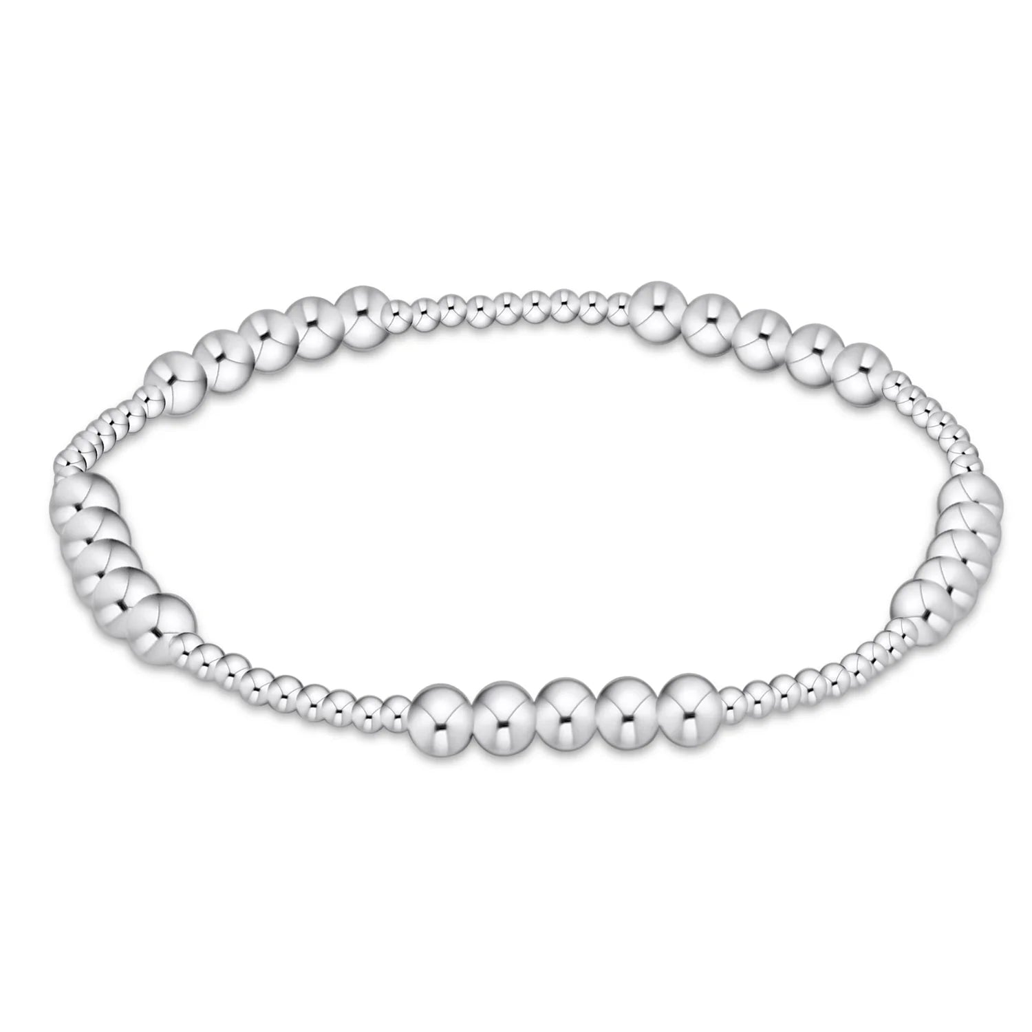 Classic Blissful 2mm Bracelet 4mm Bead - Sterling Bracelets enewton