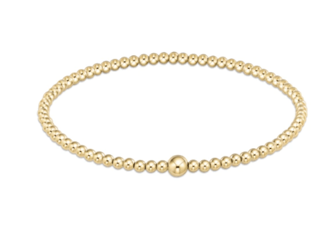 Classic Gold 3mm Bead Bangle Bracelets enewton