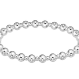 Classic Grateful Pattern 5mm Bead Bracelet - Silver Bracelets enewton