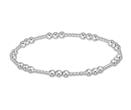Classic Joy Pattern 4mm Bead Bracelet - Silver Bracelets enewton