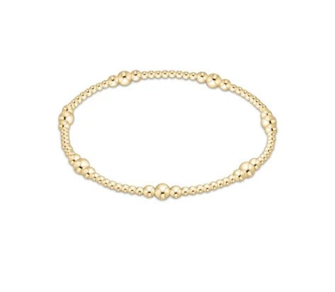 Classic Purpose Pattern 4mm Bead Bracelet - Gold Bracelets enewton
