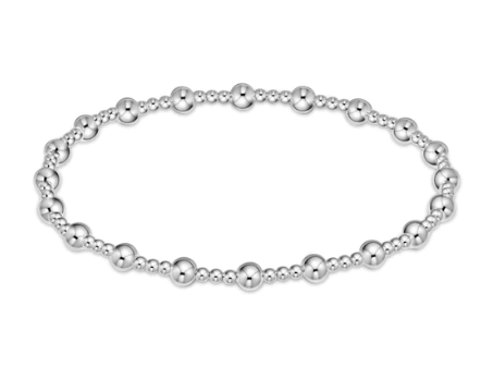 Classic Sincerity Pattern 4mm Bead Bracelet - Silver Bracelets enewton