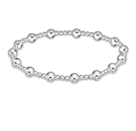 Classic Sincerity Pattern 5mm Bead Bracelet - Silver Bracelets enewton
