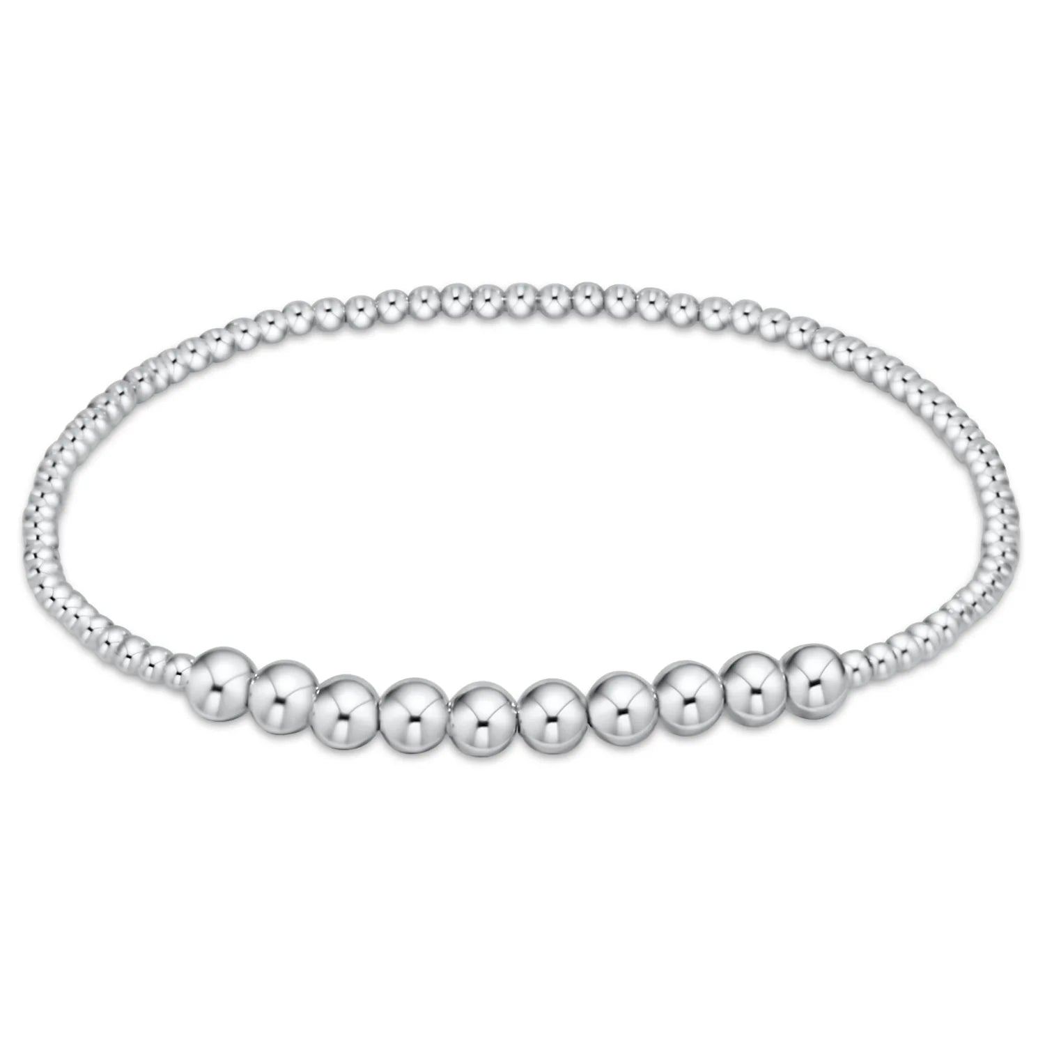 Classic Sterling Beaded Bliss 2mm Bead Bracelet - 4mm Sterling Bracelets enewton
