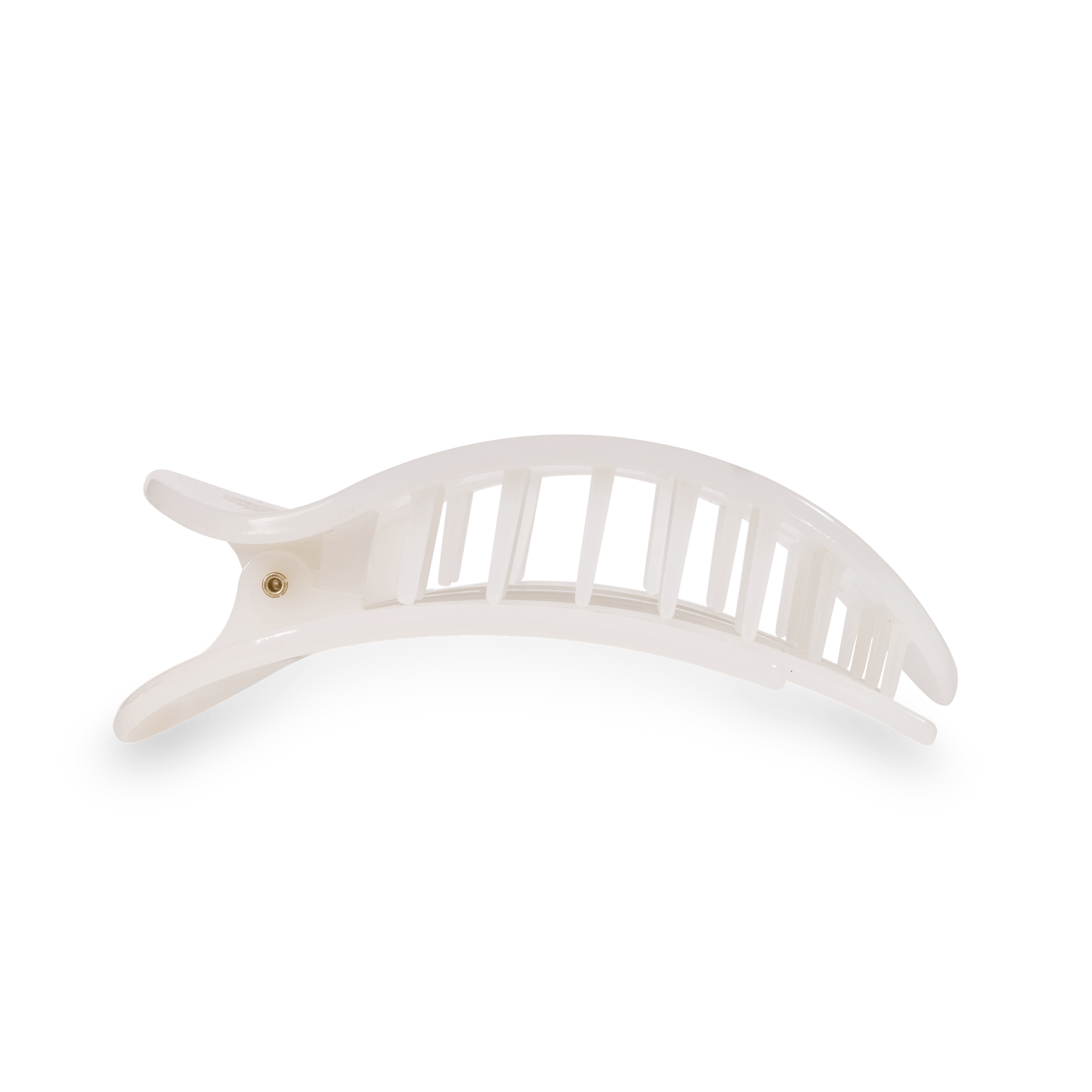 Coconut White Large Flat Round Clip Hair Accessories TELETIES
