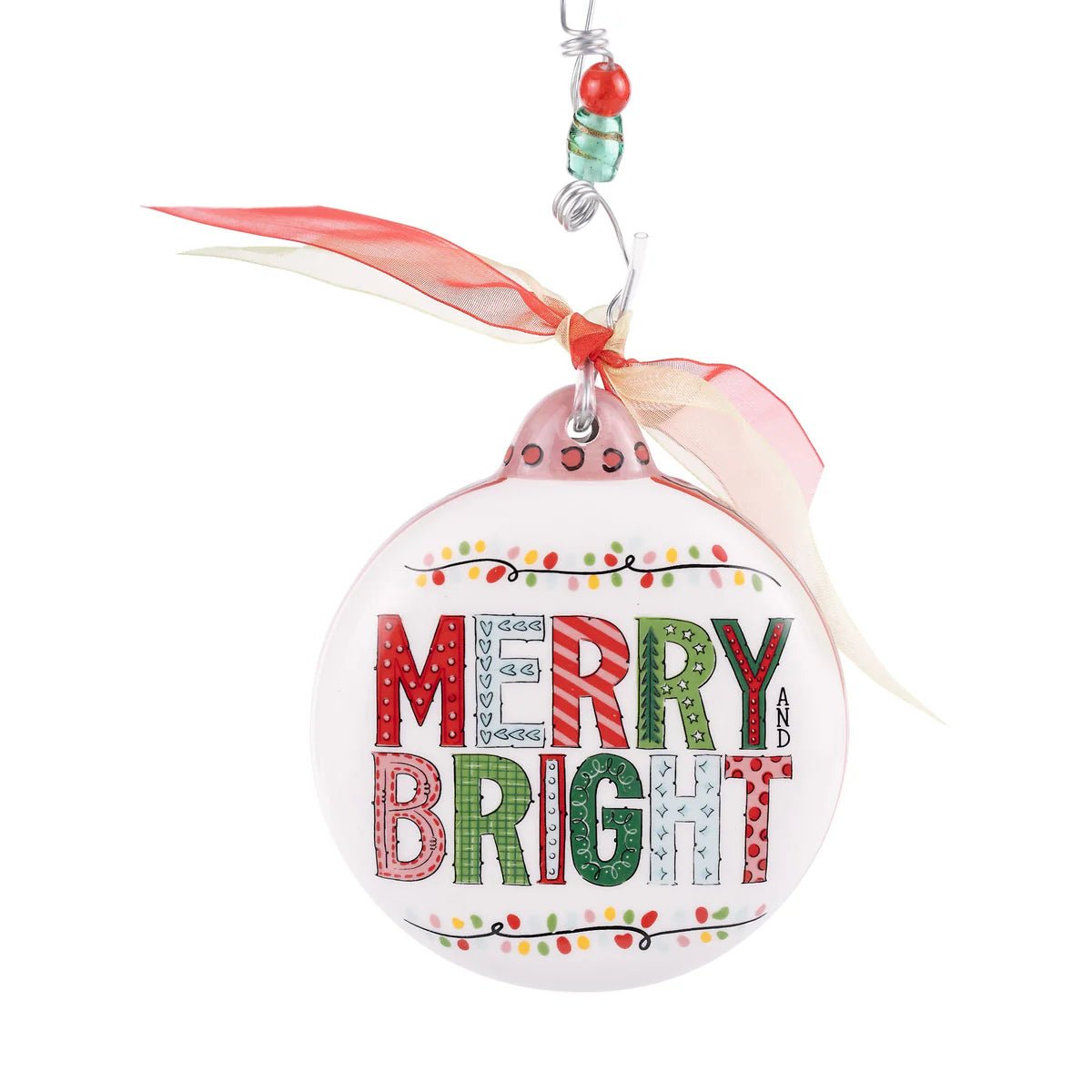 Colorful Merry and Bright Puff Ornament Seasonal Glory Haus