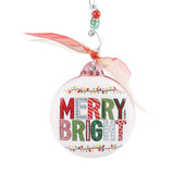 Colorful Merry and Bright Puff Ornament Seasonal Glory Haus