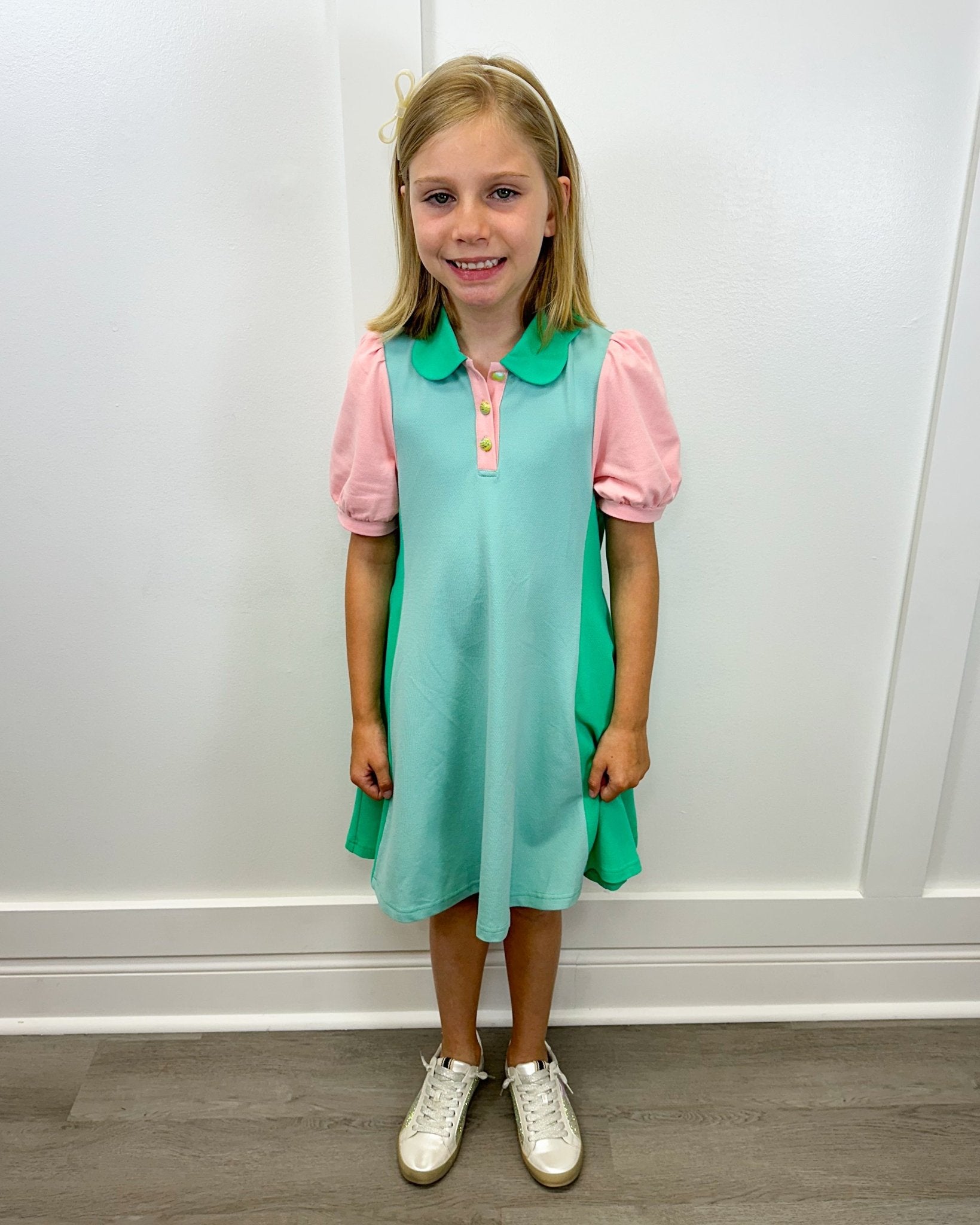 Country Club Dress - Aqua Mix Girls Play Dresses Finding Foxtale
