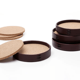 Cow Leather Coaster Set of 4 Kitchen + Entertaining Liiton