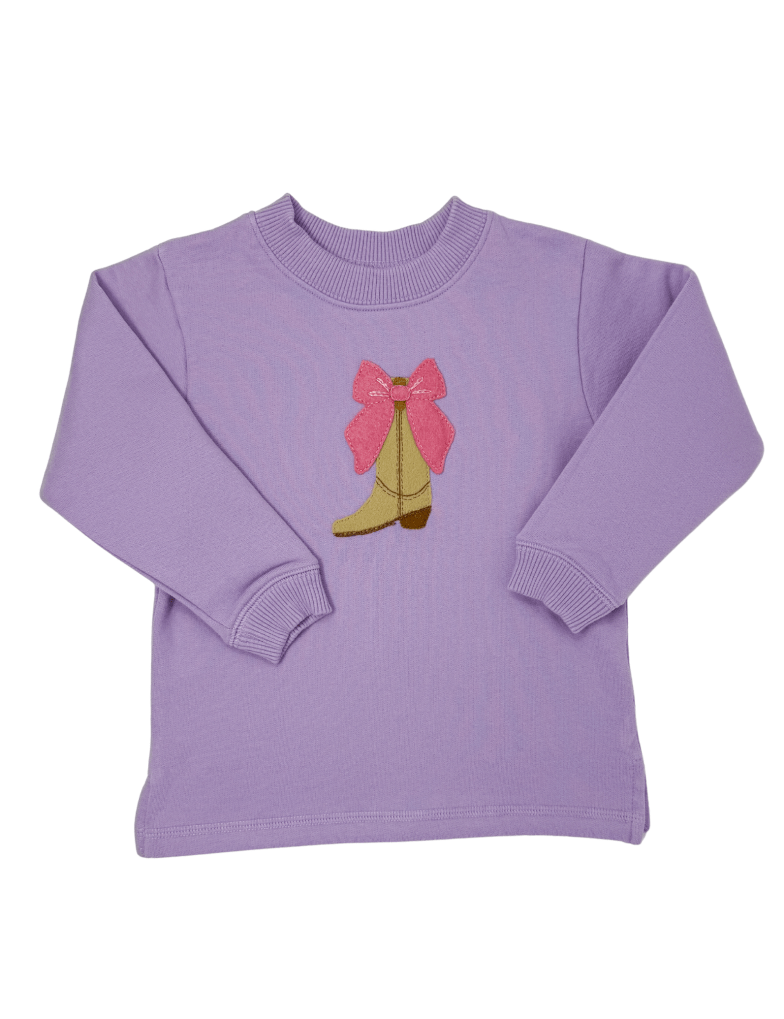 Cowgirl Crewneck Sweatshirt - Lavender Girls Sweaters + Sweatshirts Luigi