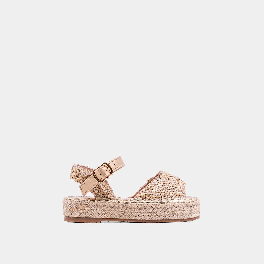 Cynthia Mini - Natural Woven Girls Shoes Shu Shop
