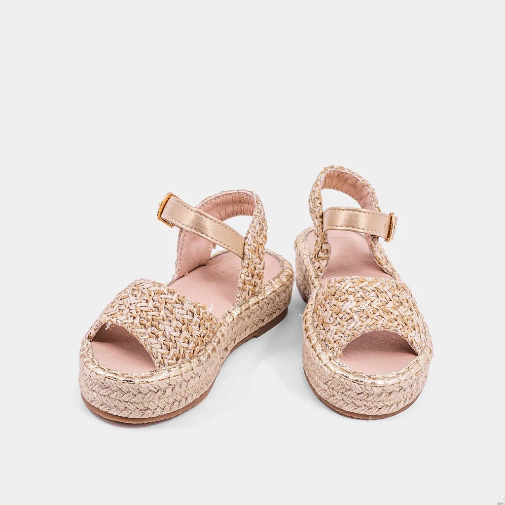 Cynthia Mini - Natural Woven Girls Shoes Shu Shop