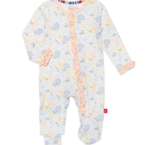 Darby Modal Magnetic Ruffle Footie Baby Sleepwear Magnetic Me