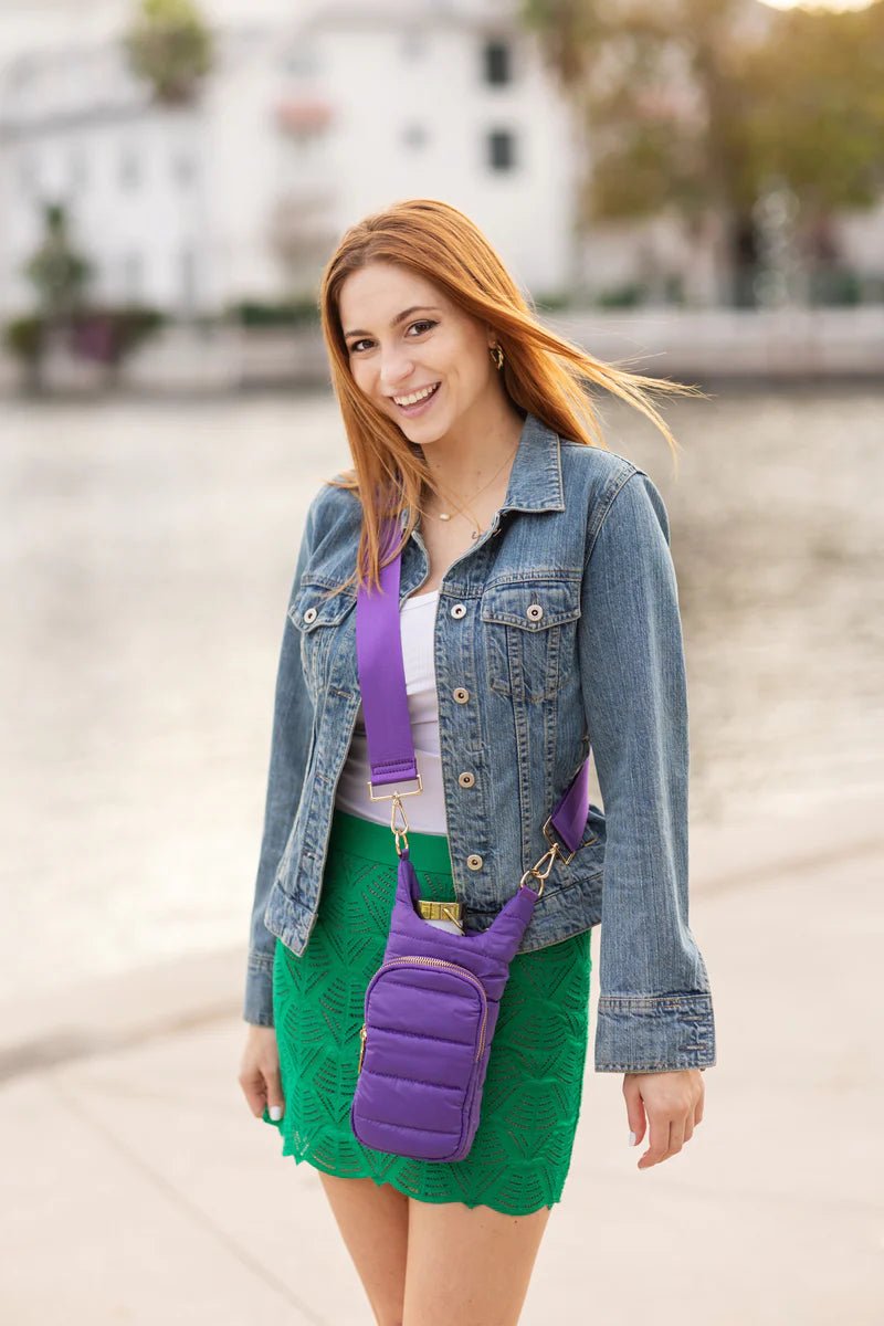 Deep Violet Matte HydroBag w/ Matching Solid Strap Purses + Totes WanderFull