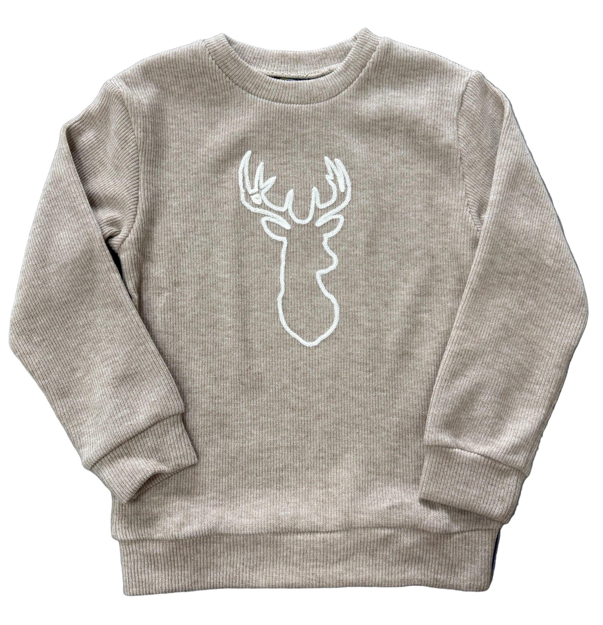 Deer Embroidery Sweater Boys Sweaters + Sweatshirts Emma Jean