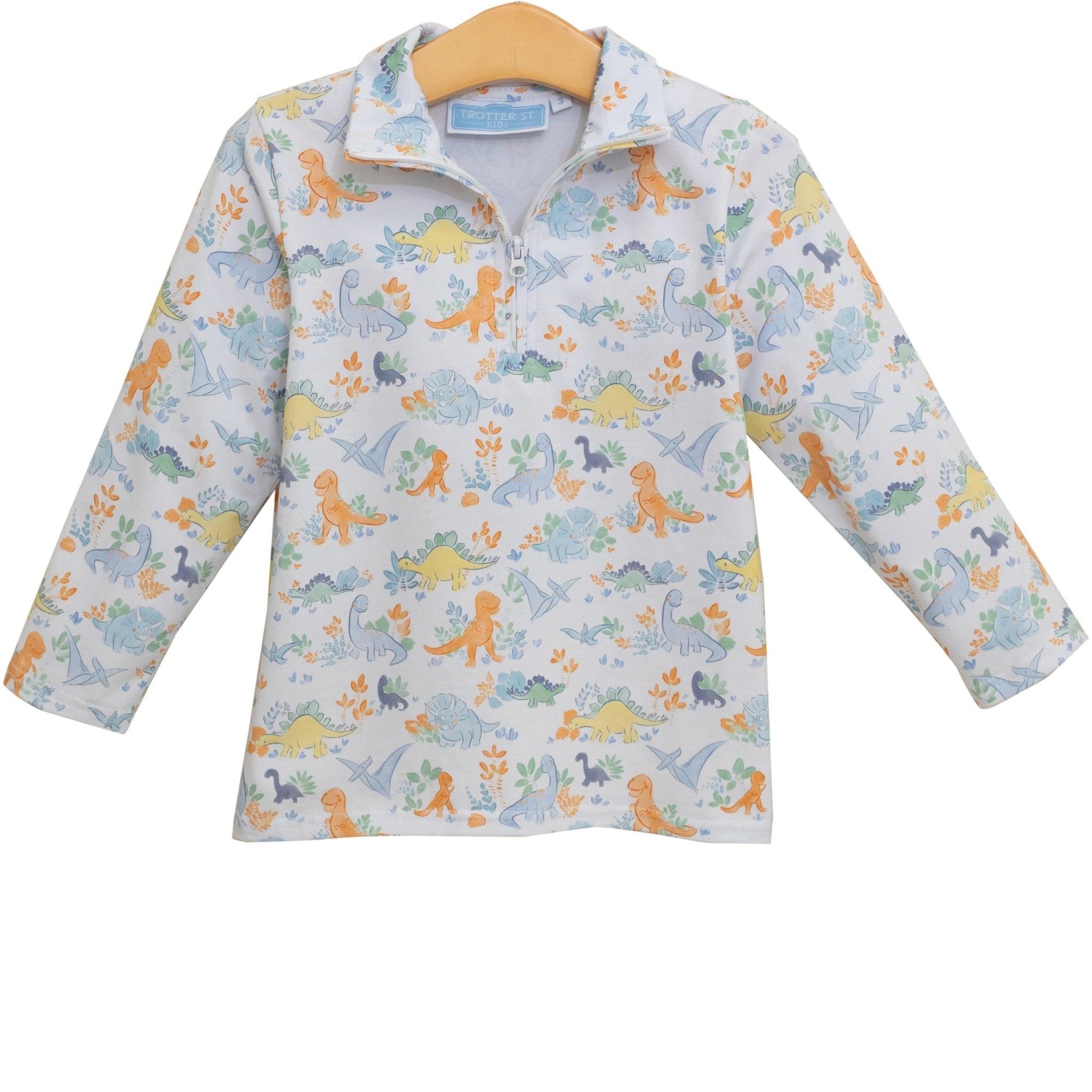 Dino Adventures 1/4 Zip Pullover Boys Sweaters + Sweatshirts Trotter Street Kids