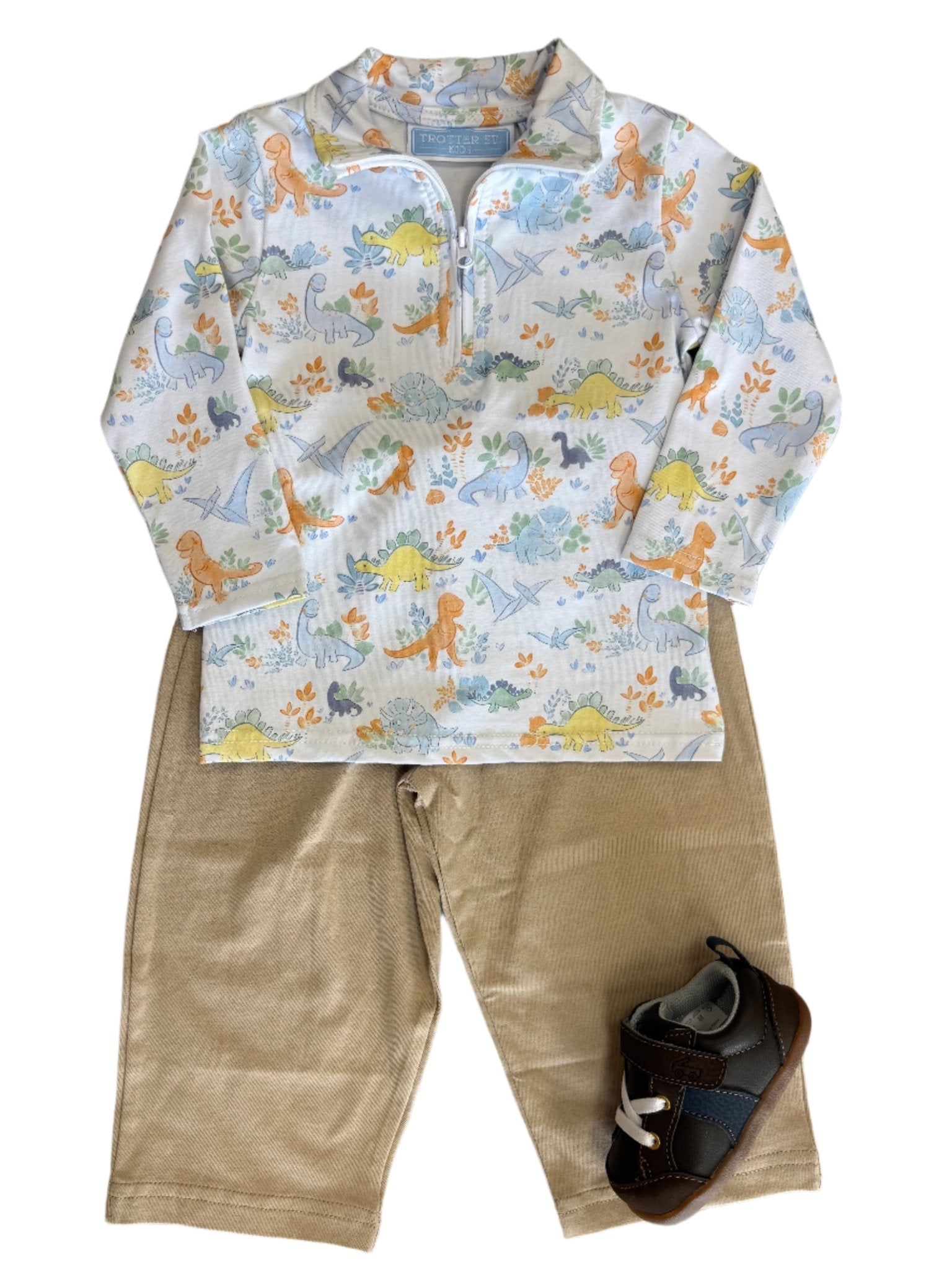 Dino Adventures 1/4 Zip Pullover Boys Sweaters + Sweatshirts Trotter Street Kids