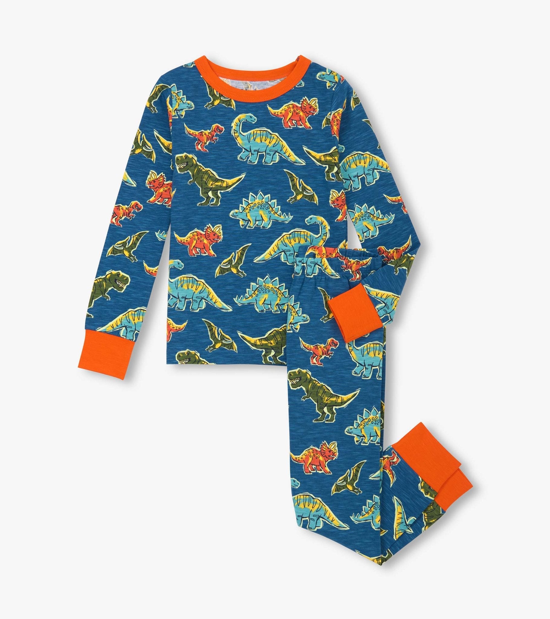 Dino Roar Stretch Cotton Pajama Set Kids Pajamas Hatley