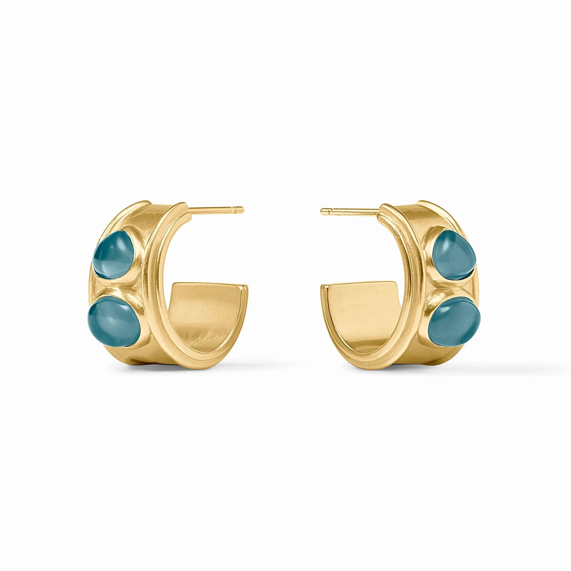Dolce Stone Hoop - Iridescent Montana Blue - Small Earrings Julie Vos
