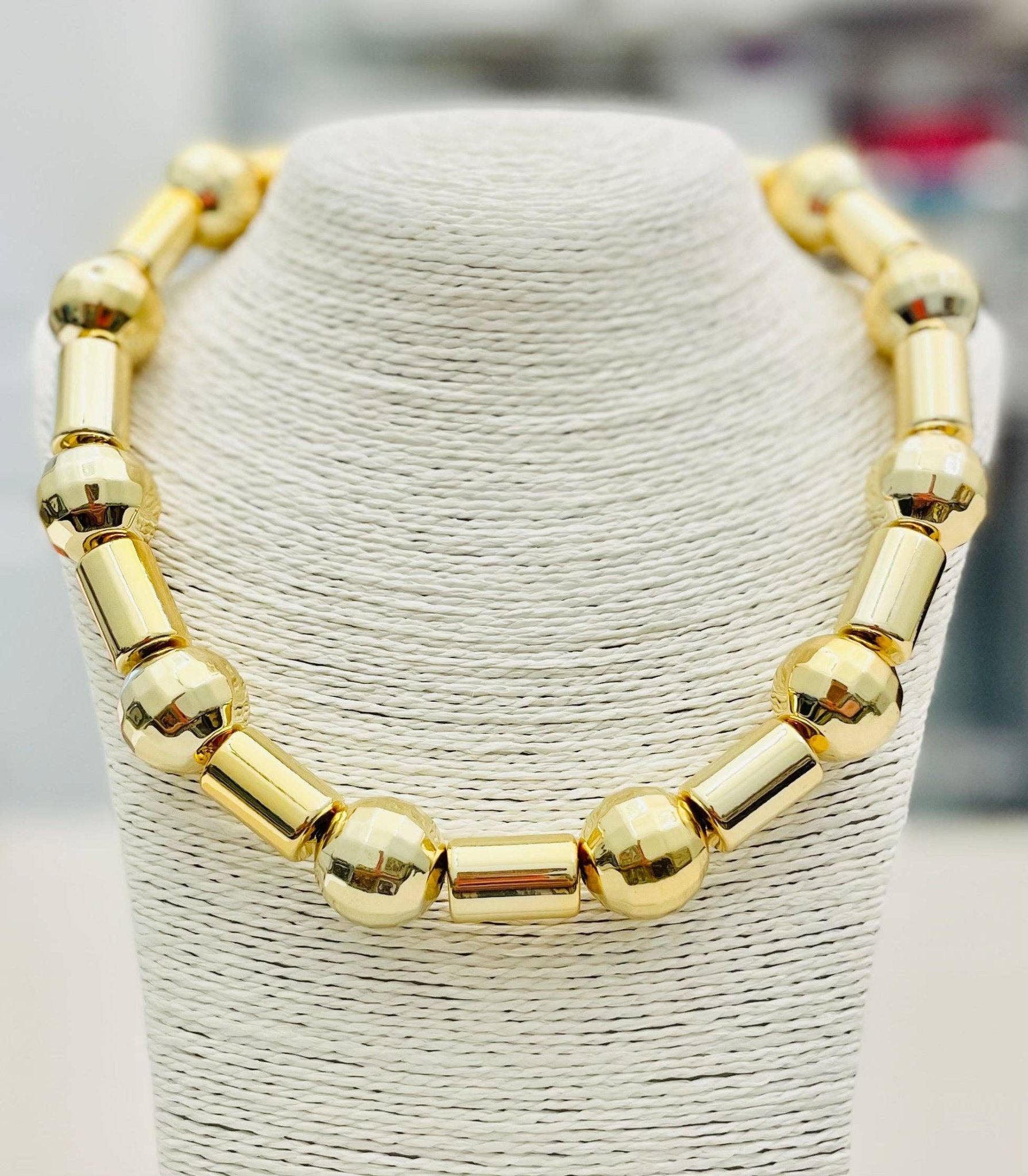 Dot-N-Dash Necklace - Gold TWO FORTY TWO