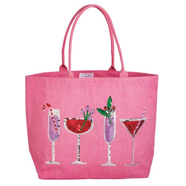 Drinks Holiday Sparkle Tote Seasonal Mudpie