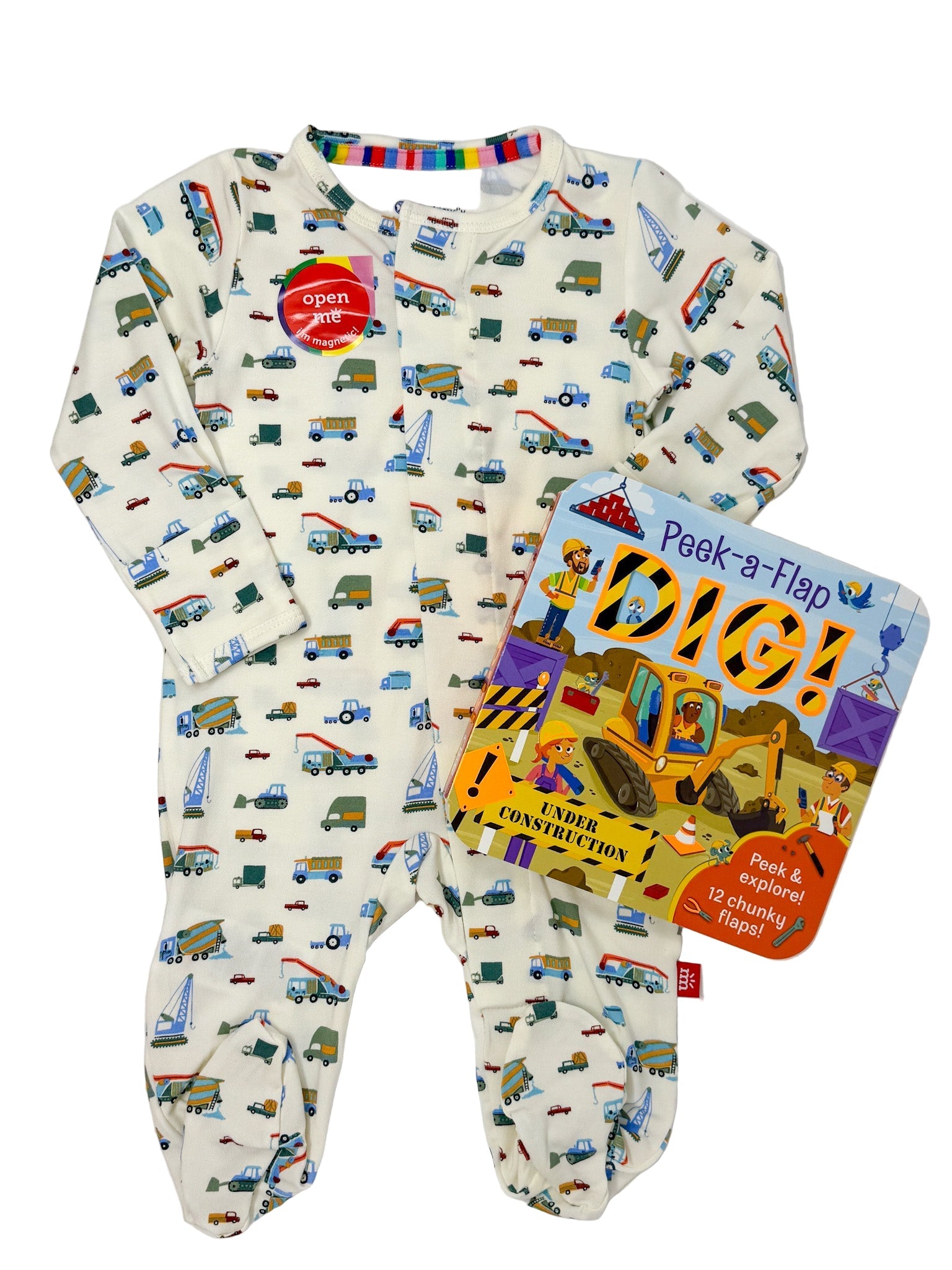 Dumps Like A Truck Modal Footie Baby Sleepwear Magnetic Me