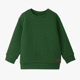 Eden Green Quilted Pullover Boys Sweaters + Sweatshirts Hatley