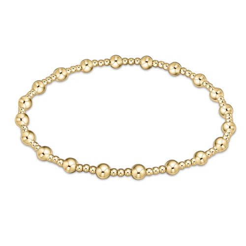 egirl Classic Sincerity Pattern 4mm Bead Bracelet - Gold Bracelets enewton