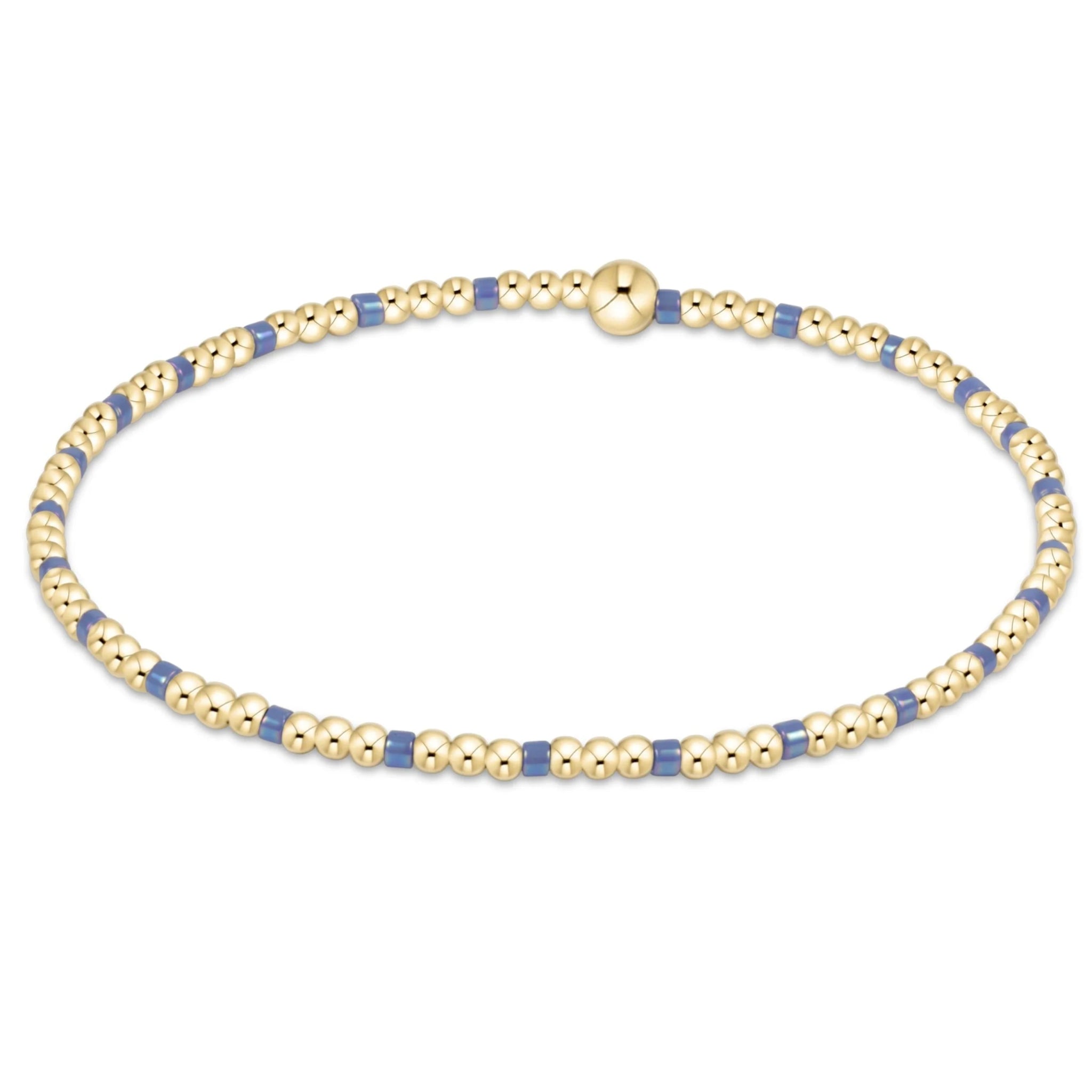 egirl Hope Sincerity Pattern 2mm Bead Bracelet - Bright Blue Bracelets enewton