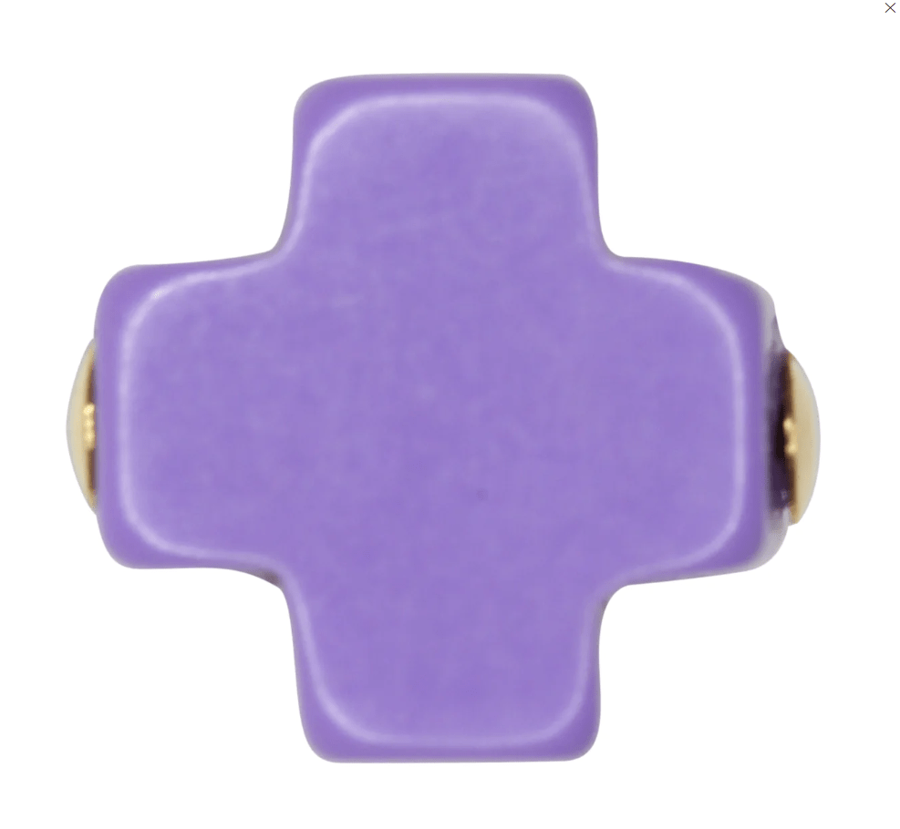 egirl Signature Cross 3mm Bead Bracelet - Purple Kids Jewelry enewton