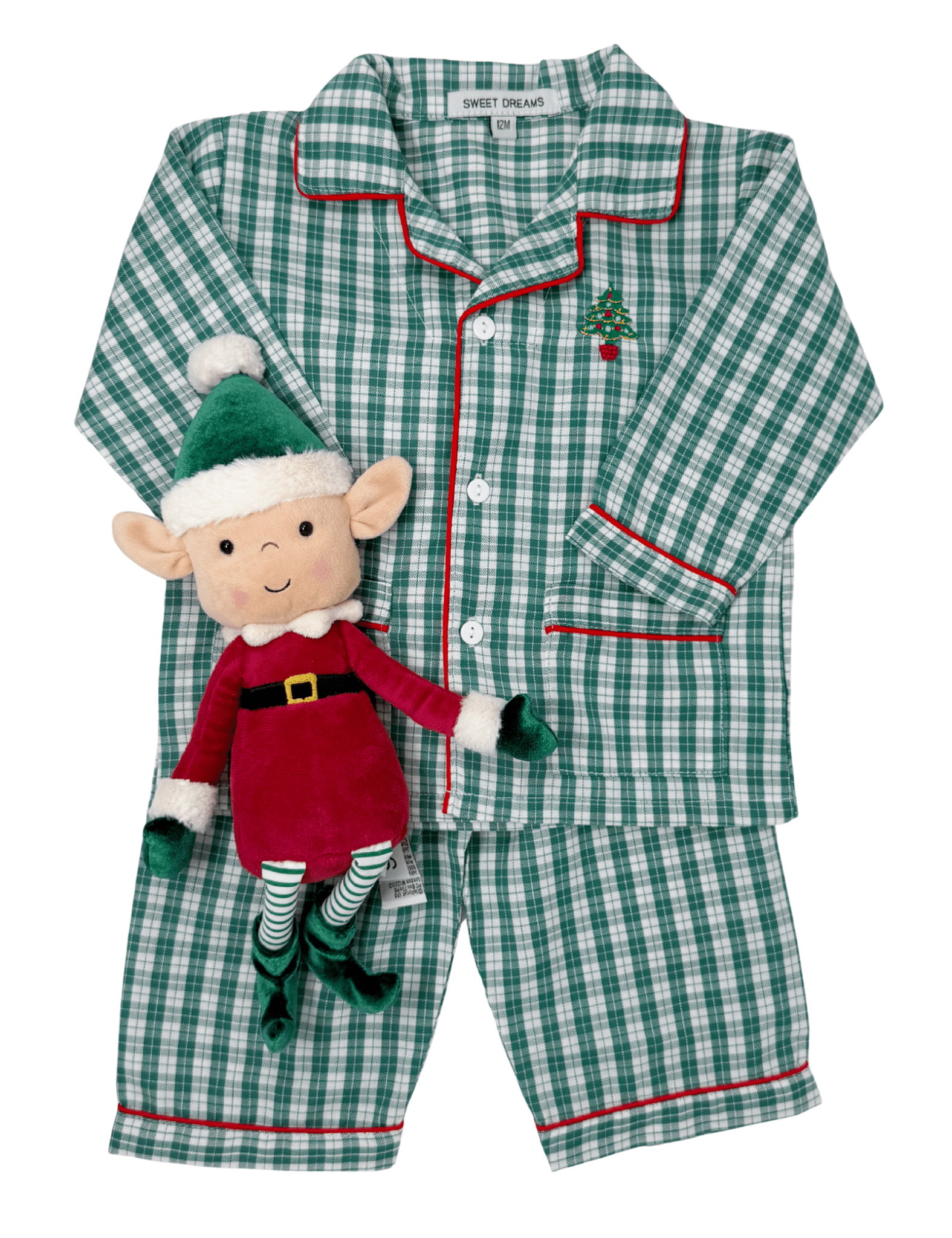 Embroidered Christmas Tree Pajamas Kids Pajamas Sweet Dreams