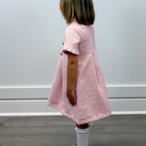 Emerson Dress - Lt. Pink Sparkle Tweed Girls Occasion Dresses The Oaks Apparel Company