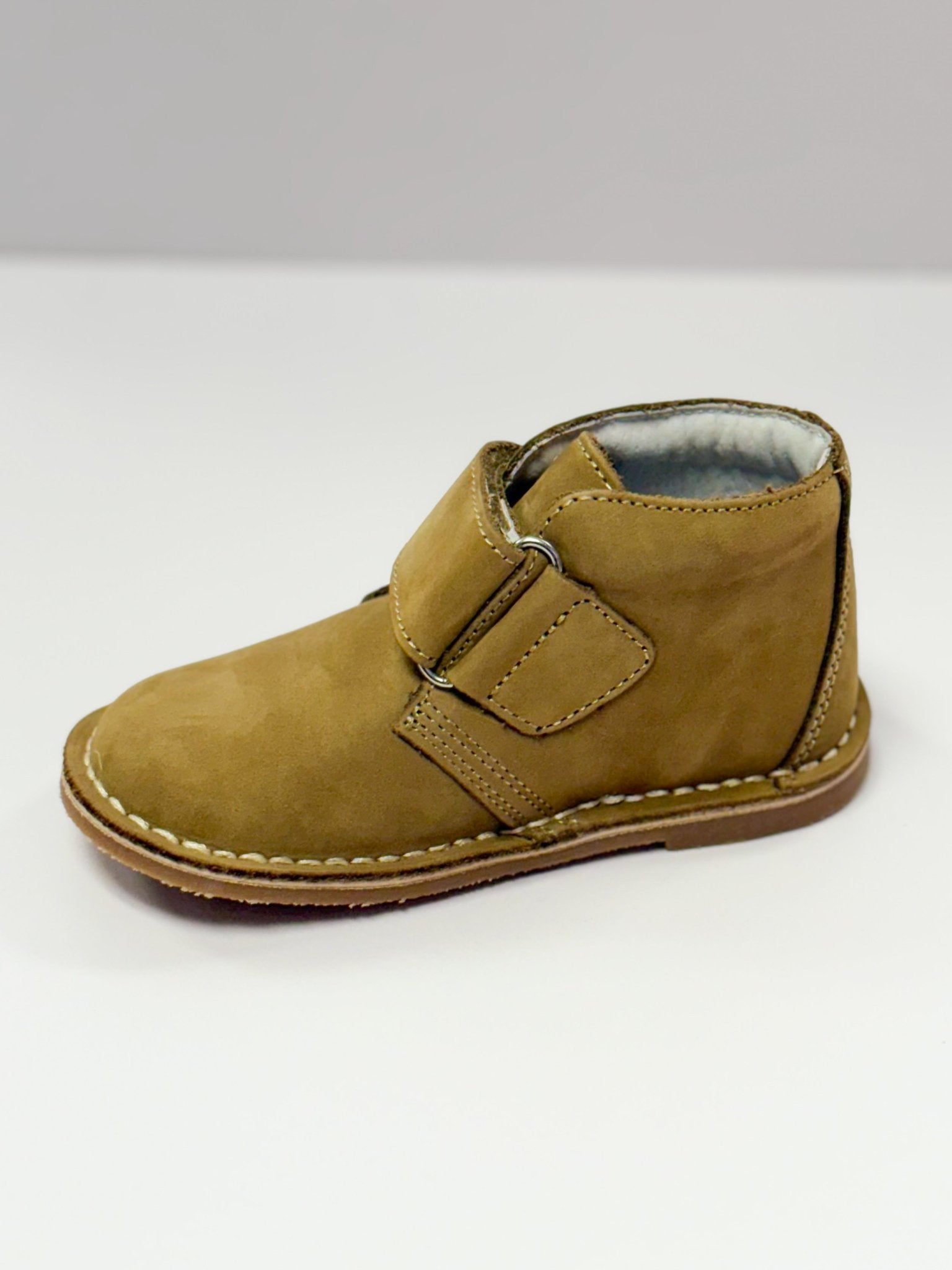 Emmett Nubuck Leather Desert Boot - Nubuck Khaki Boys Shoes L'Amour