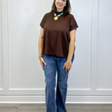 Everly Pullover Sweater - Brown Tops Zenana