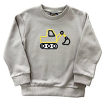 Excavator Embroidery Sweatshirt Boys Sweaters + Sweatshirts Emma Jean