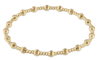 Extend Dignity Sincerity Pattern 4mm Bead Classic Gold Bracelets enewton